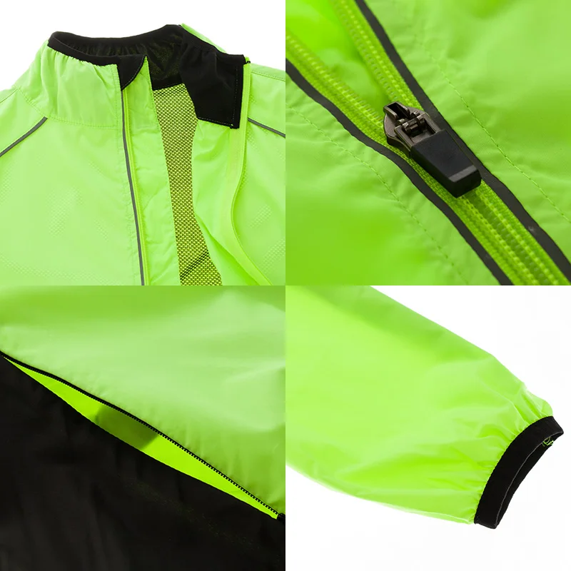 Long Sleeve Reflective Waterproof Raincoat Jackets Rainwear Coat Poncho For Cycling Ciclismo Jaqueta Masculina Breathable Jersey