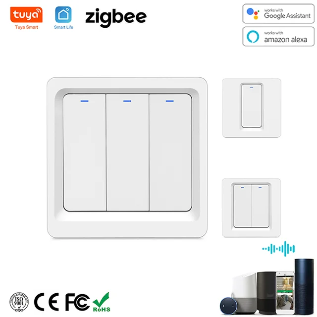 RCA Sensor Connect 4-Button Wireless Remote Scheduling LED Light Switch 2-Group, White