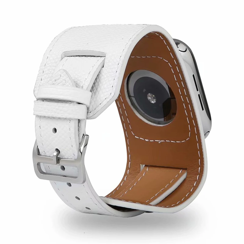 Корова кожаный браслет для наручных часов Apple Watch 5 Группа 44 мм наручных часов iwatch, ремешок серии 4, версия 1, 2, 3, ремешок Смарт ремешок 42 мм петли 38 мм Замена 40 мм