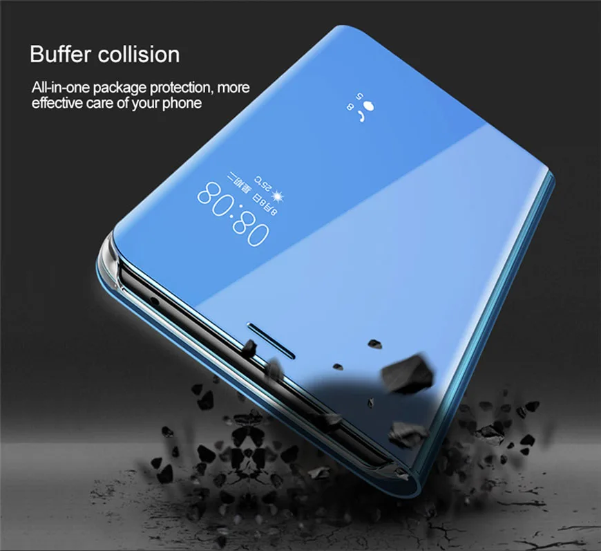 Mirror Flip Case For Huawei Nova 5T Nova 6 7 SE Nova 8 SE Pro Mate 20 20X Honor 20 Pro 9X 8C Phone Cover Luxury Protective Shell