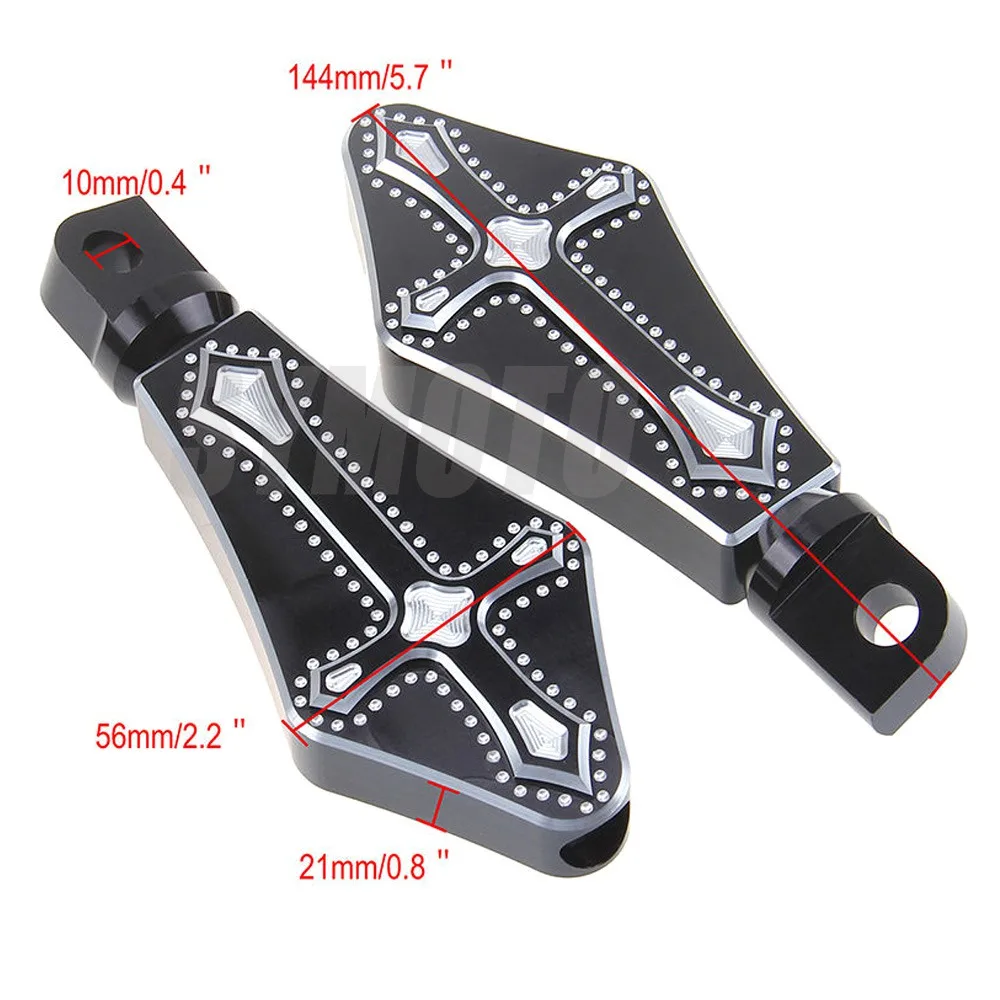 Крест стиль мотоцикла с ЧПУ ног Peg Подножка для Harley Sportster XL 1200 883 N XL883 XL1200 Touring sofails Dyna Electra Stree