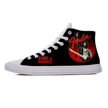 

Hendrix Guitar Singer Jimmi Hot Cool Vogue Casual Canvas Shoes High Top Breathable Lightweight Sneakers 3D Print For Men Women