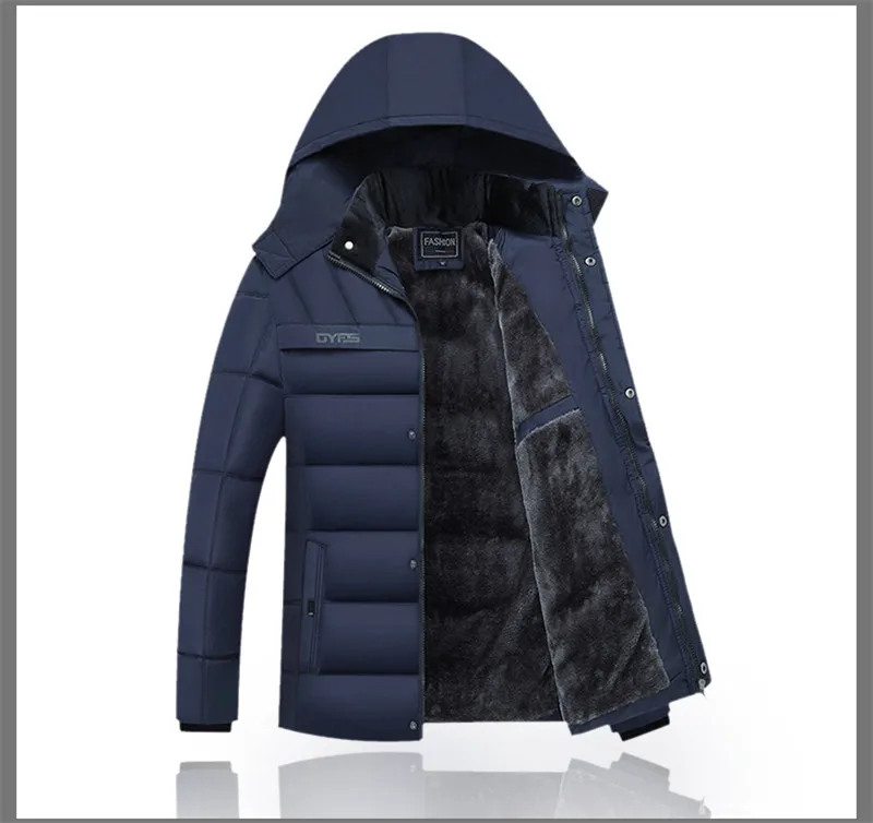 Новое поступление Мужская парка модная утепленная куртка зимняя брендовая одежда Повседневная Мужская парка с капюшоном ветрозащитная одежда Размер XL-4XL