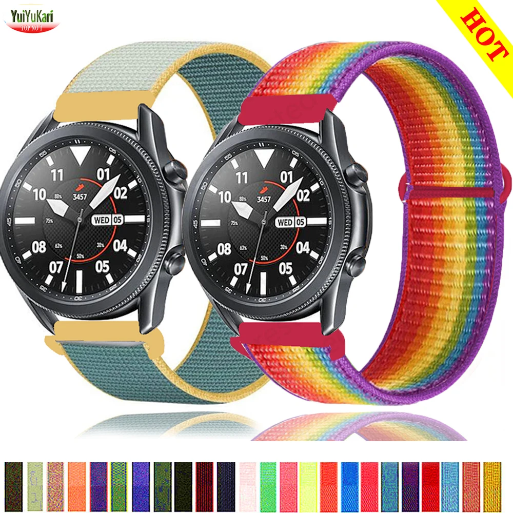 

20/22mm band For Galaxy Watch 3/46mm/42mm/active 2 strap Samsung Gear S3 Frontier Sport Nylon Bracelet Huawei watch GT 2 41 45mm