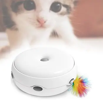 

Electric Cat Reaction Toy Teasing Cat Stick Crazy Game Spinning Turntable Cat Catching Mouse Donut Automatic Turntable Cat Toy