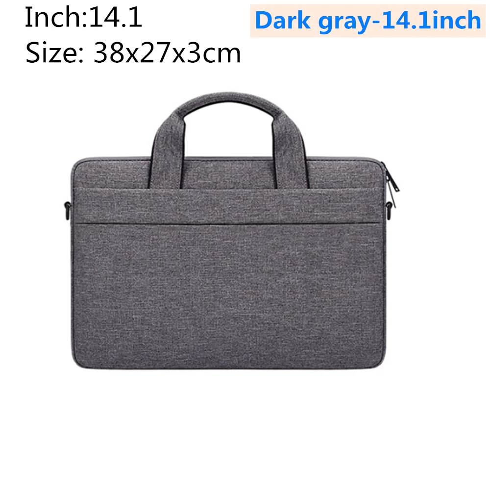 Водонепроницаемая сумка для ноутбука 13,3, 14,1, 15,4, 15,6 дюймов для Macbook Air Pro, 15,6 дюймов для ноутбука Apple, диагональный портфель - Цвет: Dark gray-14.1inch