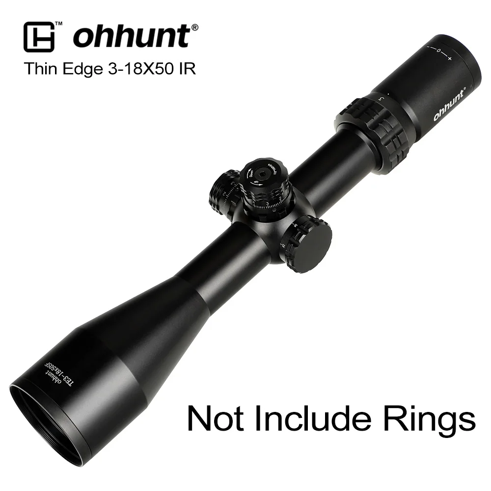 Охота ohhunt тонкий край 3-18X50 SF Riflescopes Боковая регулировка параллакса Mil Dot стекло Etched сетка Turrets замок сброс съемки область - Цвет: Not Include Rings