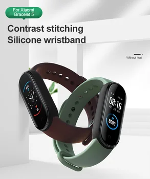 

NEW Sport Contrasting Dual Color Wristband For Xiaomi Mi Band 5 TPU Soft Silicone Band For MiBand 5 Smart Watch Accessorie