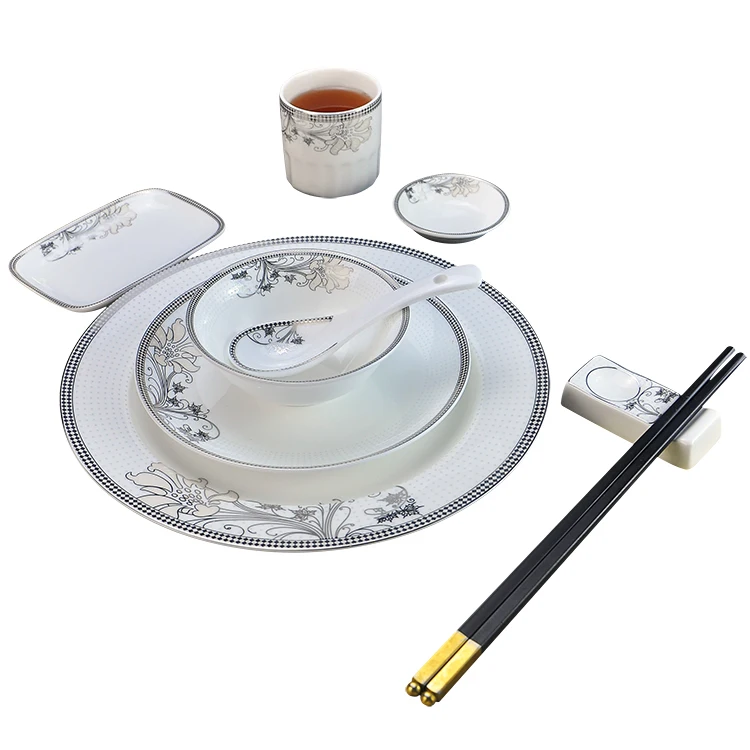 Европейский стиль керамический набор посуды Золотая инкрустация фарфоровая десертная тарелка Стейк Салат закуски, торт тарелки Посуда классика