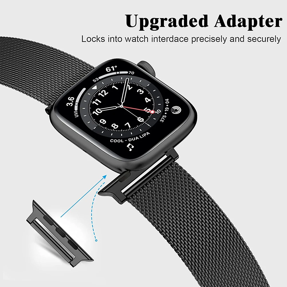 Per Apple Watch 44Mm 40Mm Se 6 5 4 Cinturino Iwatch 42Mm 38Mm 3 Cinturino Cinturino Milanese Cinturini In Acciaio Inossidabile Per Cinturino Apple Wat