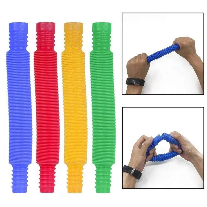 Mini tubo telescópico de descompresión fidget, juguete sensorial, mordaza antiestrés para niños con autismo, terapia profesional, 1 ud.
