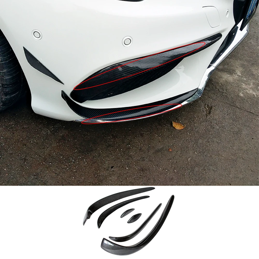 Автомобильная Передняя наклейка для Mercedes Benz W205 авто анти-столкновения полоса наружный корпус бампер боковой Вентиляционный Выход наклейки накладка