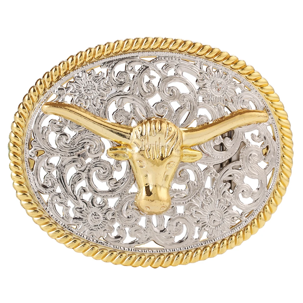 Retro Western Cowboy eagle Belt Buckle Animal Rodeo Antique Buckle Vintage style luxurious Gold horse Cow engraved belt buckle