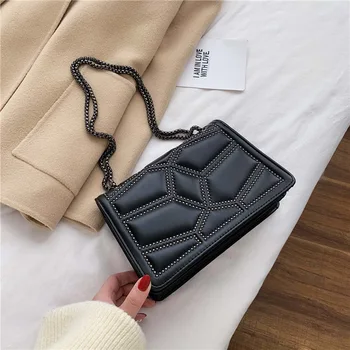 

PU Leather Chain Small Bag Fashion New Messenger Bag Ladies Wild Shoulder Bags Bolsos Mujer Bolsa Feminina High Capacity