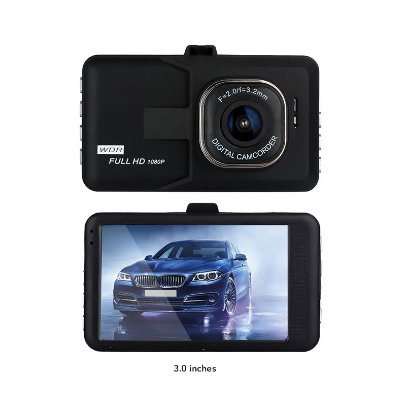 Автомобильная dvr камера Full HD 1080P 170 градусов Одиночная/двойная запись ночного видения циклическая запись Широкий угол вождения рекордер