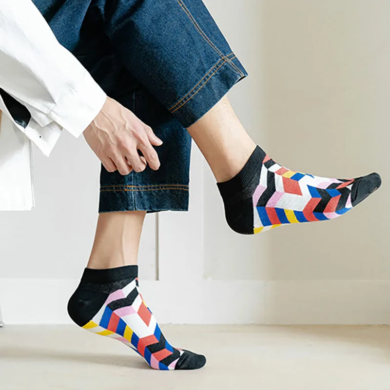Sports Socks Cotton Socks Plain Color Boat Socks Boat Socks Business Boat Socks Ankle Socks Casual Socks Short Socks Cotton Blend Socks Breathable Socks Solid Color Socks Solid Colour Socks Custom Socks Business Socks Athletic Socks Gym Socks Invisible Ankle Socks Invisible Low Cut Socks Socks Men's Boat Socks Short Summer Business Geometric Lattice Colorful Mens Cotton