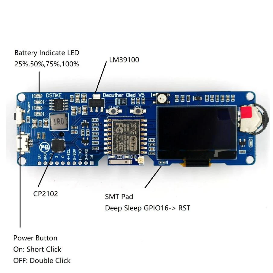 Aisspark DSTIKE WiFi Deauther OLED V5