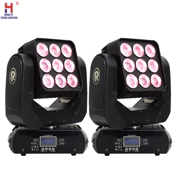 

Moving head wash 9x12w matrix beam mini led disco show lighting for Wedding Christmas event 2pcs/lot