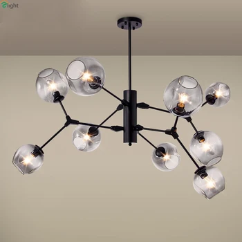 

Nordic Gold Metal E27 Led Pendant Chandelier Lighting Lustre Glass Dining Room Led Chandeliers Lamp Rotatable Led Hanging Lights