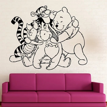 

Winnie The Pooh Wall Sticker With Friends Vinyl Wall Decal Nursery Cartoon Kids Bedroom Baby Room Home Decoration N843
