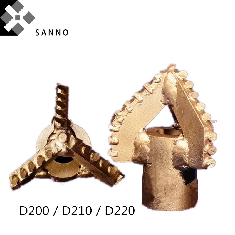 3 Wings drill bits D200 / D210 / D220 drag cutter three blade mining drills tool suitable for 42 / 50 drill pipe photo