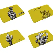 Коврик для двери кактус Противоскользящий мягкий фланелевый коврик для гостиной гостиницы больницы напольный коврик для двери спальни ресторана