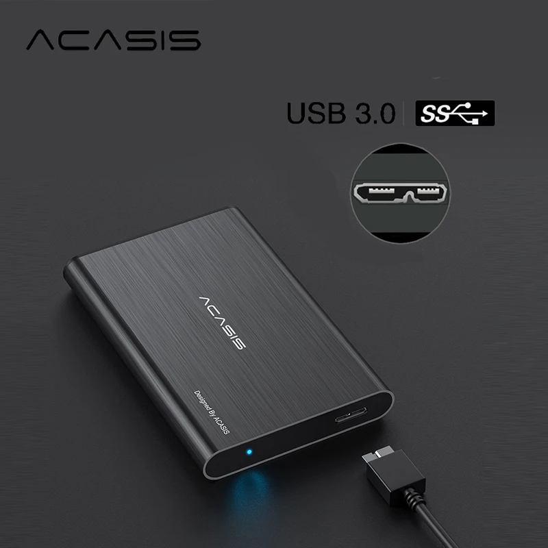 Acasis usb22tb 1tb disco rígido externo super