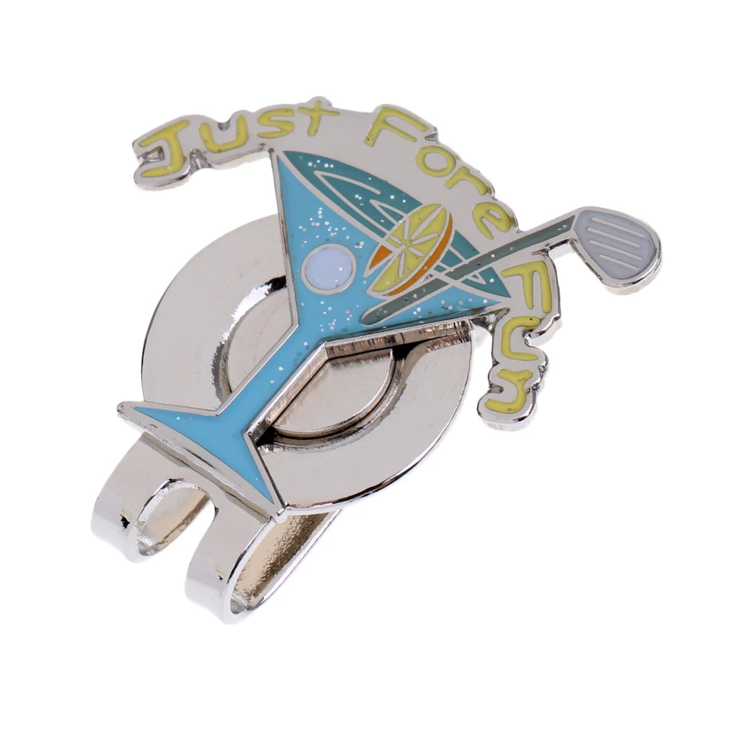 2pcs Detachable Golf Hat Clip With Removable Golf Ball Marker Cap Fit for Golf Cap Visor