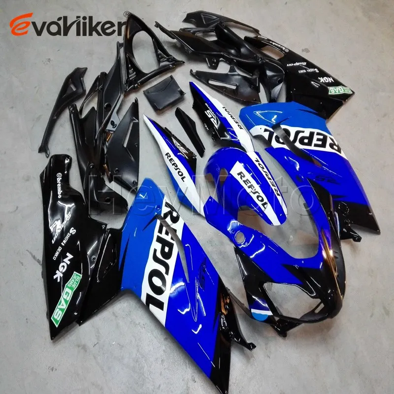 Пользовательские мотоцикла хомут для RSV125 2006 2007 2008 2009 2010 2011 ABS Пластик мотоцикл обтекатель+ 5 подарки+ синий H2 - Цвет: D