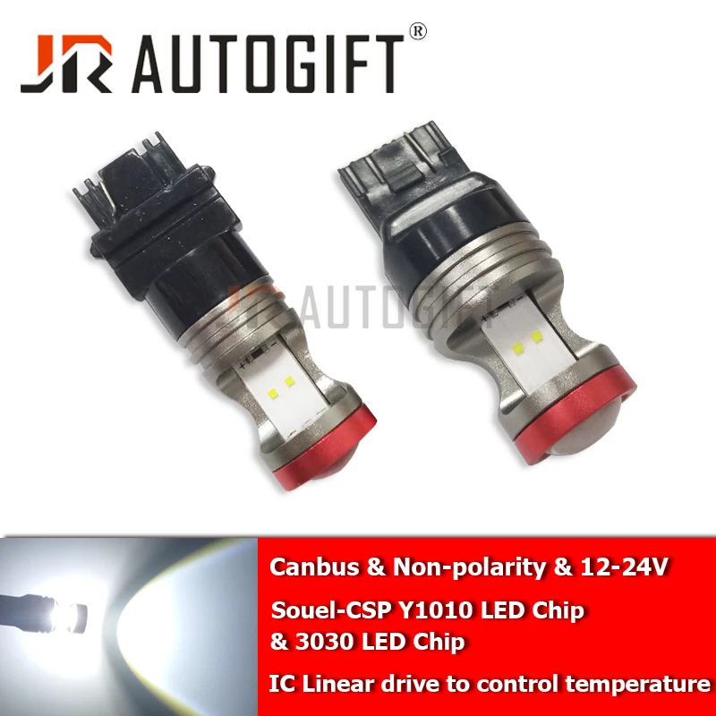 10xCar светодиодные сигнальные лампы T20 7443 7440 Led 3030 со светодиодными кристаллами для W21W W21/5 Вт WY21W Canbus неполярность 12-24V Автоматический обратный задние фонари тормоза светильник