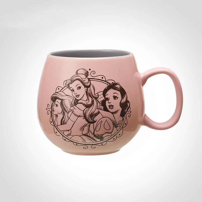 Дисней Мода милый мультфильм Минни Ститч принцесса керамическая чашка кружка чашка кофе - Цвет: Pink Pricess