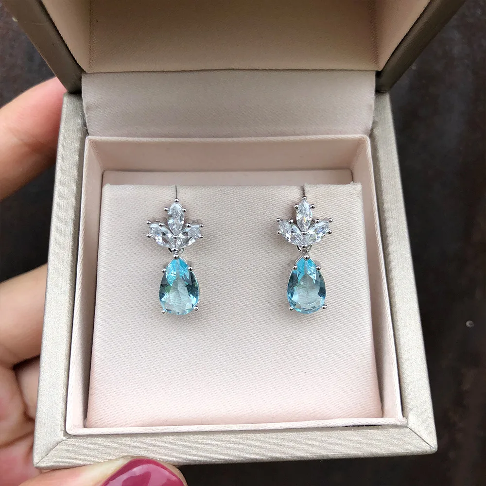 S925 Серебряные иглы Модные элегантные серьги-гвоздики для женщин Простые Женские AAA кубический цирконий серьги гипоаллергенные ювелирные изделия Brincos