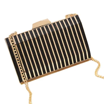 

NEW-Iron Box Dinner Evening Dress Small Bag Day Clutch Lady Night Clutch Bag Female Party Wallet