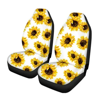 

Steering Wheel Cover Front Seat Cover Five-seat Polyester Fabric 5pcs set