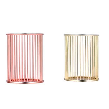 

ZHUTING Multifunctional Iron Pen Holder Hollow Office Storage Tube Student Desktop Stationery Finishing Box