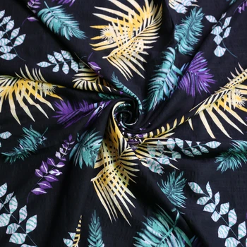 

100*145cm Vintage Flower Cotton Linen Fabric Thin Summer Dress Tissu