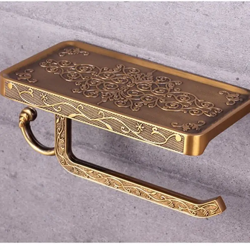 Античный держатель для полотенец Настенный туалетной бумаги подставка телефона