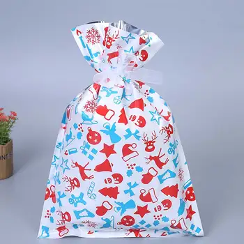 

Candy Durable Present Pouch Plastic Party Portable Universal Assorted Styles Christmas Gift Bag Tree Decoration With Ribbon Ties