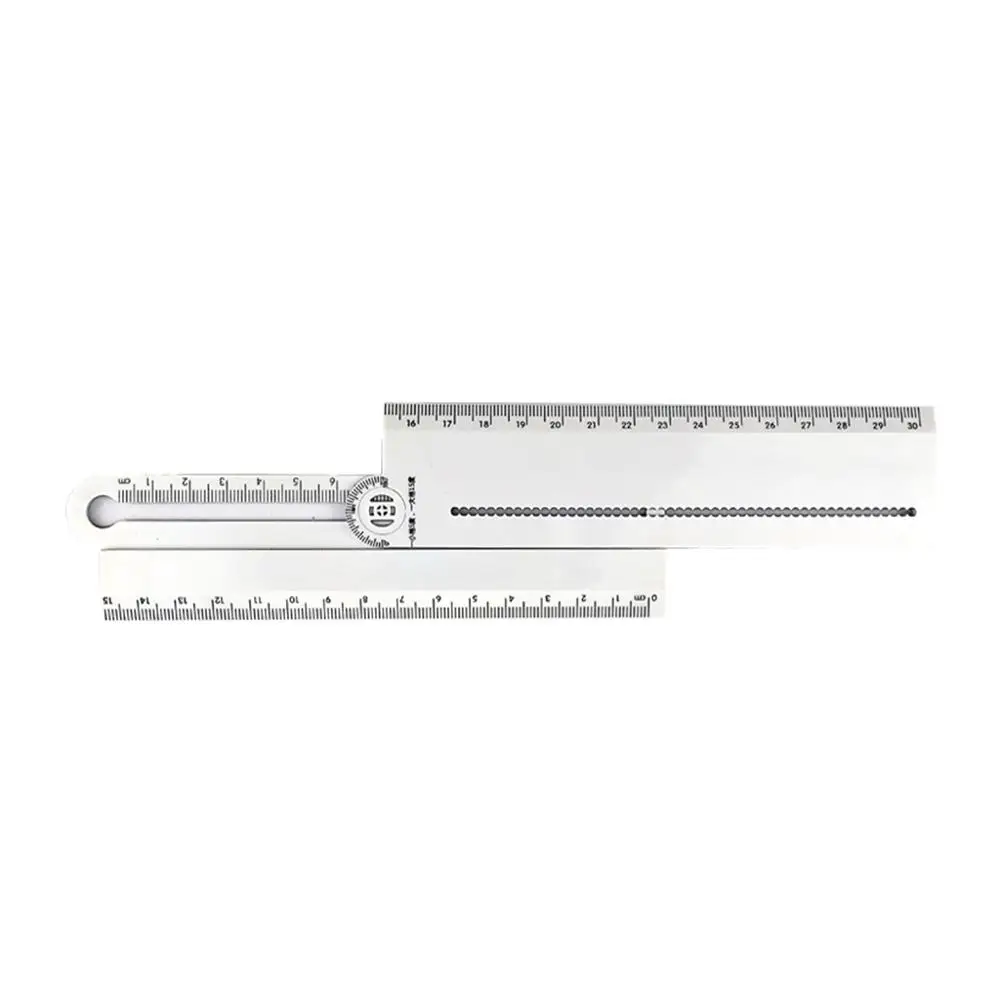 

1 шт. простой стиль 30 см прозрачная прямоугольная линейка транспортир студенческий канцелярский инструмент для рисования M17F