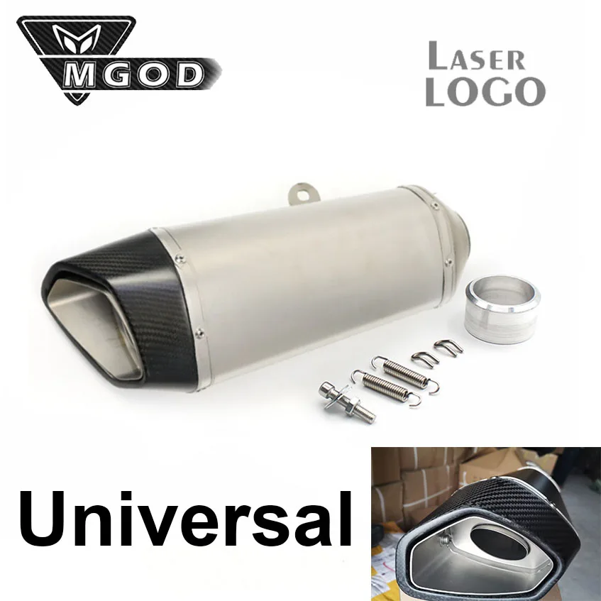 Baveyong Tuyau Silencieux Universel Moto 60mm - DB Killer Déflecteur Échappement Noir Court