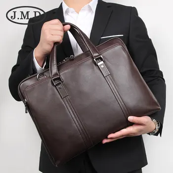 

J.M.D 2019 New Arrival 100% Leather Briefcases Men's Cow Leather Messenger Shoulder Bag Handbags 7326