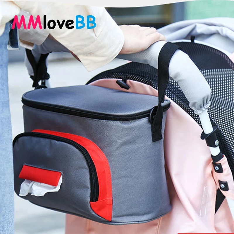 MMlovBB сумка-Органайзер для детских колясок, сумка для подгузников, крючок для детской коляски, большая емкость, водонепроницаемые аксессуары для колясок, для путешествий