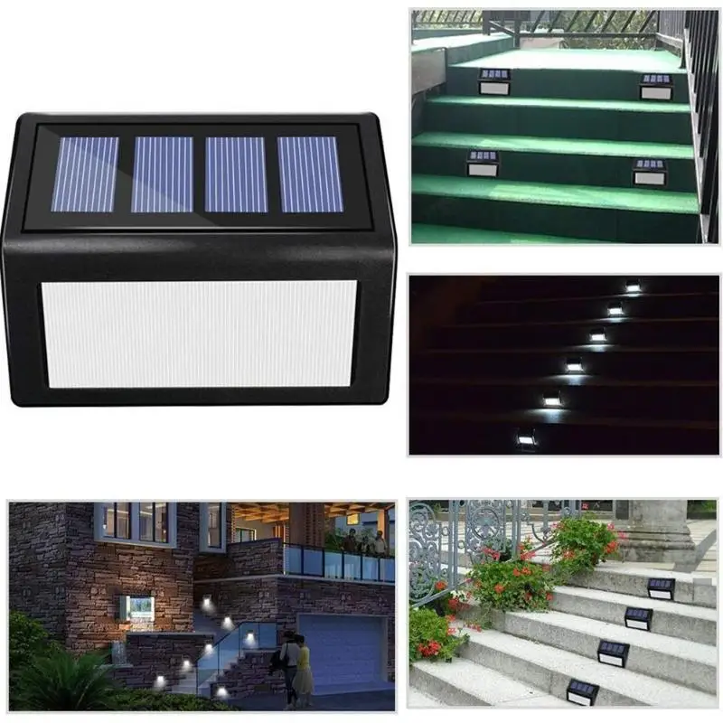 6LED Солнечный свет лестницы открытый сад настенный светильник водонепроницаемый уличные фонари Прочный долговечный