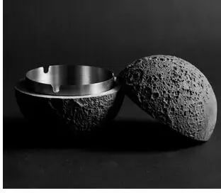 

CREATIVE CEMENT MOON MODEL ASHTRAY LIVING ROOM OFFICE STORE DECOR ACCESSORIES CRAFTS STAINLESS STEEL ASHTRAY GIFT FOR BOYFRIEND