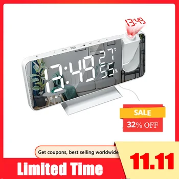 

Projection Alarm Clock with FM Radio, Temperature Monitor, Easy to Use, Clear Big Digit, Bedrooms Ceiling