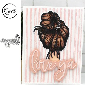 

QWELL Word Love You Metal Cutting Dies for Scrapbooking and Card Making Paper Craft 2019 New die cuts