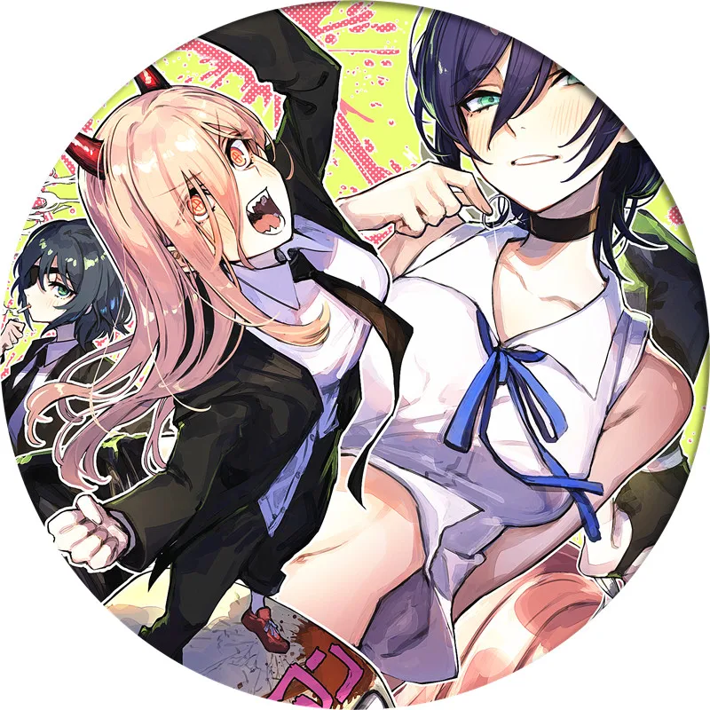 Anime Chainsaw Man Badge Makima Brooch Pin Cosplay Badges For Cloth Backpack Cosplay Anime Accessories