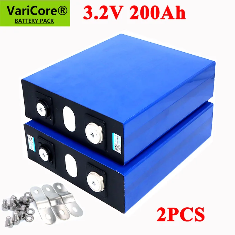 2pcs VariCore 3.2V 200Ah LiFePO4 lithium battery 3.2v 3C Lithium iron phosphate battery for 12V 24V battery inverter vehicle RV