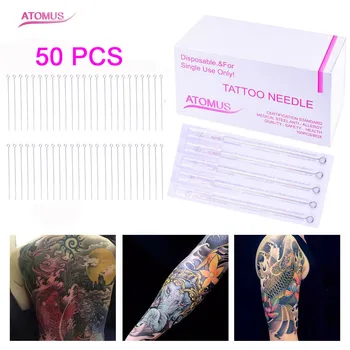 

50PCS Professional Tattoo Needles 3RL 5RL 7RL 9RL 11RL 13RL 14RL Size Disposable Assorted Sterile Tattoo Needles 0.30mm FD