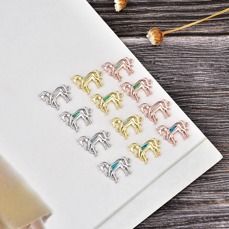 

KAMAF 1PCS or 4PCS mix and match animal Ma Aobao connector DIY craft material bracelet can be equipped with stone jewelry